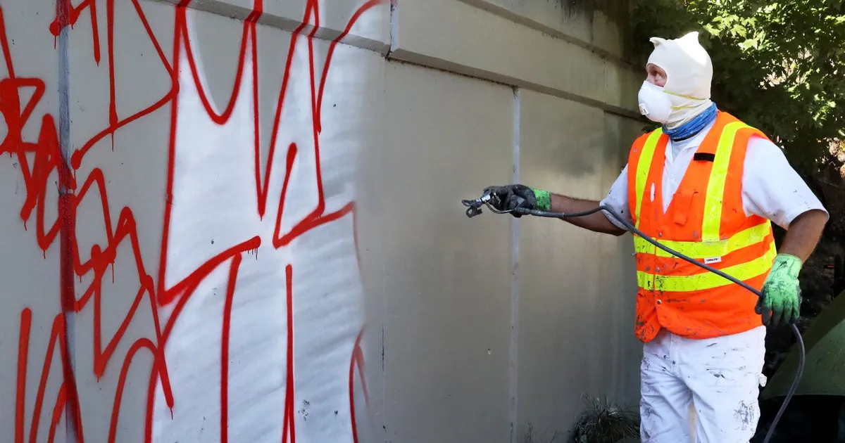 Graffiti Removal Before and After